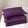 thumbnail image 3 of 5 Piece New Straight Line Pattern Comforter Set, 800 TC, 100% Egyptian Cotton, King/California King Size Plum Solid, 3 of 6