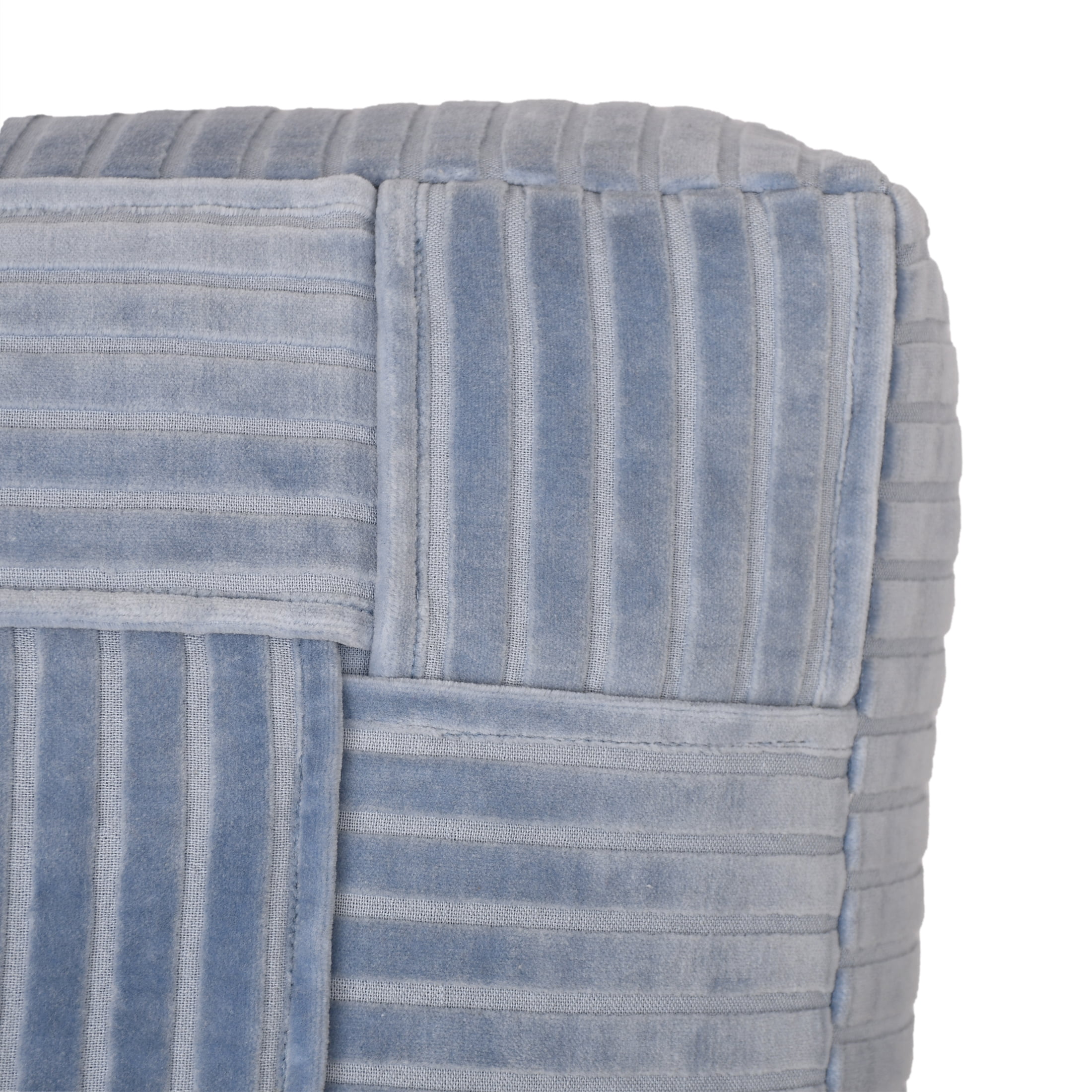 Better Homes & Gardens Velvet Woven Floor Cushion Cover, Blue Silver