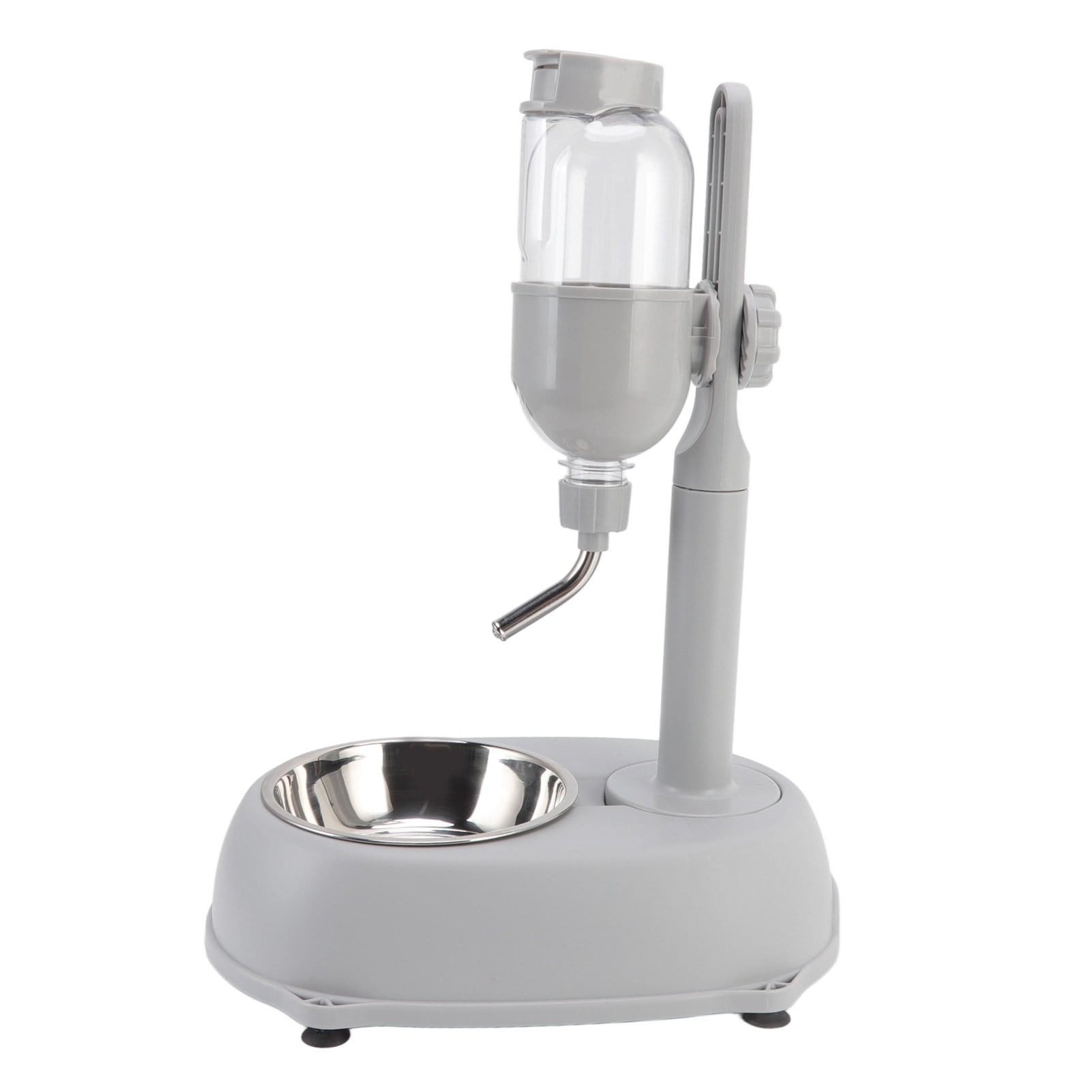 Rupoun Pet Standing Water Dispenser Bowl 500ml Multifunctional Detachable Height Adjustable Automatic Feeder for Cats and Dogs, 15.4 inches / 39 cm