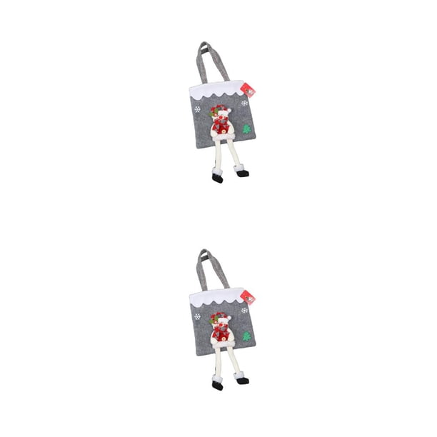 Cateissary Bolsa de regalos de navidad Papá Noel Chocolates Juguetes Dulces Galletas Bolsa Navidad Vacaciones Decoración de la boda Adornos Tote Type1 NO1