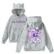 thumbnail image 1 of HUNTRX pop Huntrix Print Cat Ears Hoodie with De-mon Sweatshirt Trendy Pullover All-over Print Fashion Casual Long Sleeve Sweatshirt Pullover Casual Streetwear XL, 1 of 4