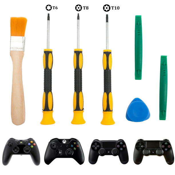 go sightseeing Plasticity solely 7in1 Screwdriver Set Repair Cleaning Tool Kit for Xbox One/Xbox 360  Controller and Sony PlayStation PS3 PS4 Controller, T6 T8H T10H Screwdriver  Repair Prying Tools - Walmart.com