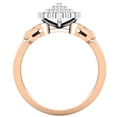 thumbnail image 3 of Dazzlingrock Collection Round White Diamond Cluster Right Hand Ring for Women (0.50 ctw, Color I-J, Clarity I2-I3) in 10K Rose Gold, Size 7, 3 of 5