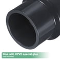 thumbnail image 4 of Uxcell 1-Pack Conector de Reducción de Tubo, Acoplamiento Reductor Recto de 2-1/2"*2", Gris, 4 of 6