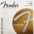 thumbnail image 3 of Fender 70CL Custom Light 80/20 Bronze Acoustic Guitar Strings – 11-52, 3 of 5
