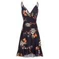 thumbnail image 3 of ICHUANYI Clearance Women Casual Print V-Neck Sleeveless Sling Dress(Black, M) ICHUANYI WER2023080912511, 3 of 5