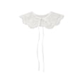 thumbnail image 1 of INSPIRE CHIC Detachable Fake Collar, Semi-Sheer Embroidery Mini Cape Neck Ruff Dickey False Collar for Blouse One Size White-4, 1 of 5