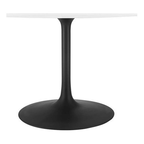 Hawthorne Collections 60" Oval Top Modern Metal Dining Table in Black