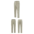 thumbnail image 4 of Big & Tall Men's Casual Golf Pants Dress Lightweight Straight Leg Outdoor Travel Trousers with Zip Pockets & Belt Loops for Daily Wear, Khaki, XL, 4 of 6