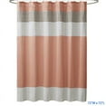 thumbnail image 2 of Bailu Shower Curtain Patchwork and stitching details evoke sophisticated texture and color blocking style , Orange, 2 of 7