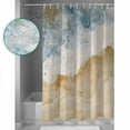 thumbnail image 3 of Extra Long Shower Curtain 72x96 Inch, Coastal Shower Curtain Waterproof Bathroom Decor Summer Beach Nautical Seaside Blue Beige Fabric Bath Curtain Set Accessories with Hooks, 3 of 6