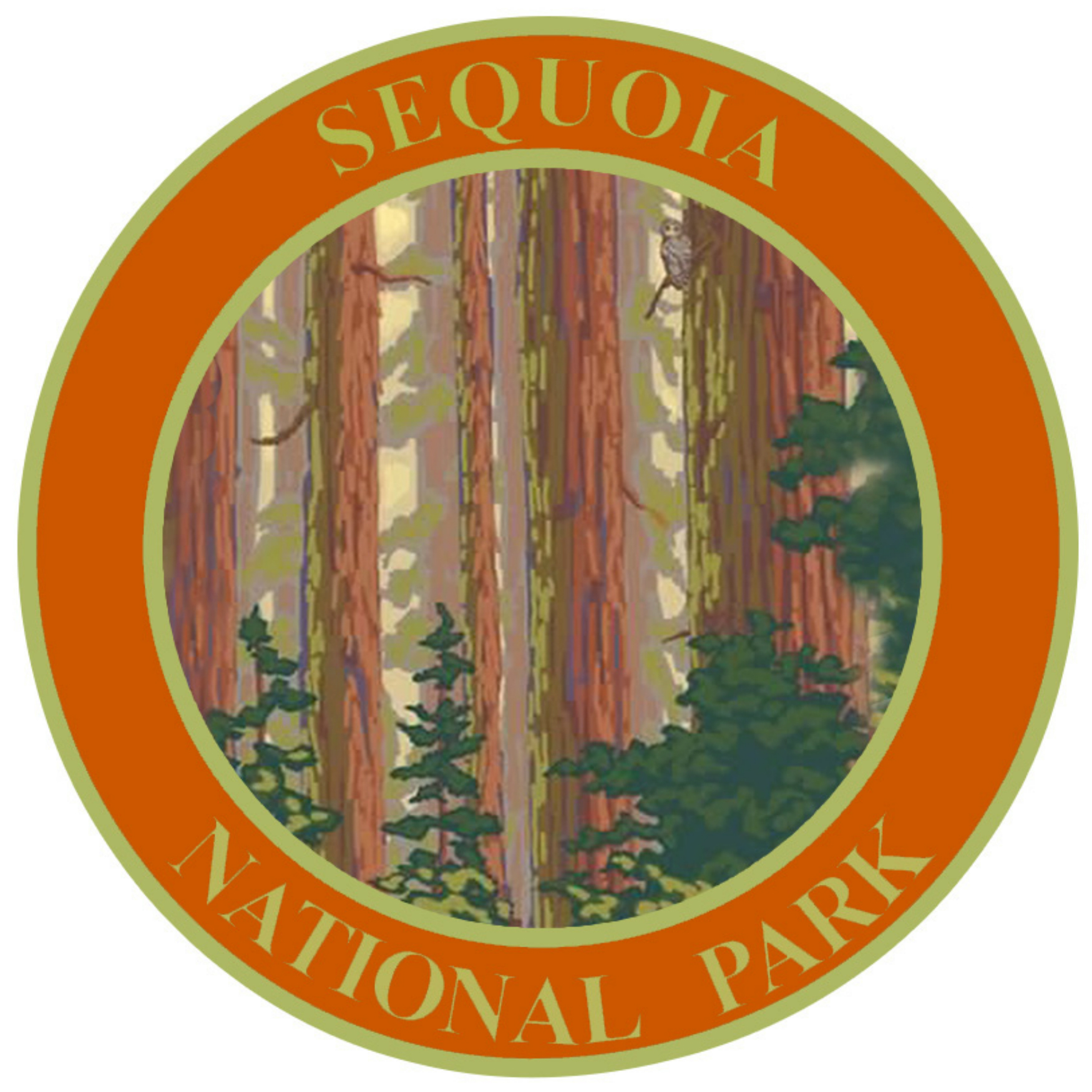 Sequoia National Park - 3.5" - Iron-On or Sew-On Embroidered Patch