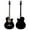 Black, variant on 44.5in Acoustic Electric Bass Guitar, Full Size 4 String Electric Bass Guitar w/ 4-Band Equalizer EQ-7545R - Black