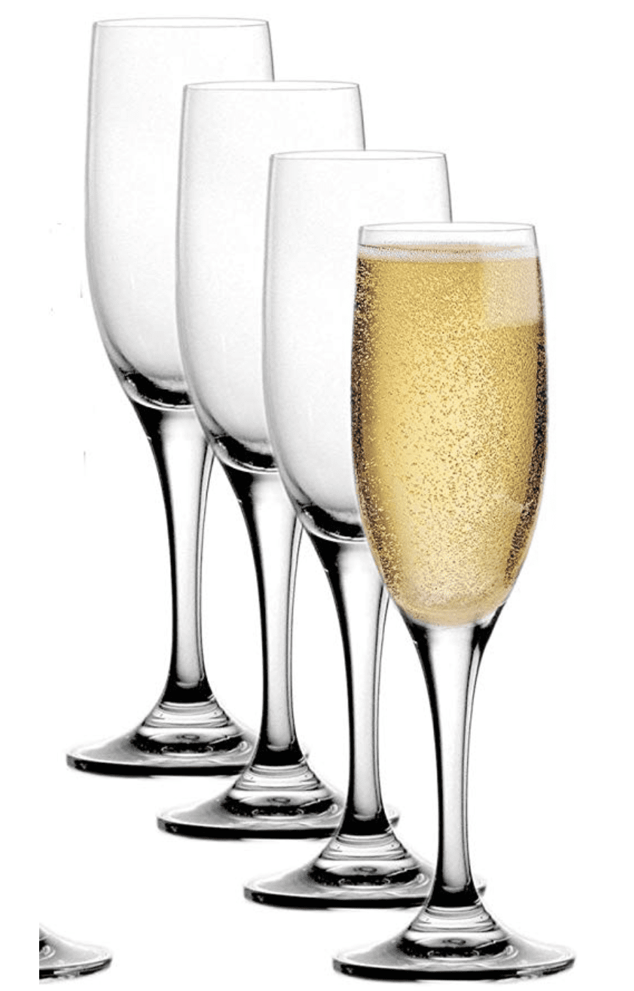 Stolzle Pack LeadFree Crystal 6.5oz Adela Champagne Flute Wine Glasses Set Germany (4