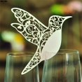 thumbnail image 1 of Tarjetas de copa de vino cortadas con láser, decoración de fiesta de boda, Baby Shower, nombre de mesa de corazón de amor, lugar de acompañante, tarjeta de Copa, 50 piezas, 1 of 4