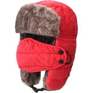 Harricana Recycled Coyote Fur & Leather Trooper Hat Deluxe  display picture 1
