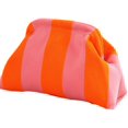 thumbnail image 1 of Monedero de mano DIHKLCIO tejido a ganchillo con forma de nube fruncida rosa y naranja, 1 of 6
