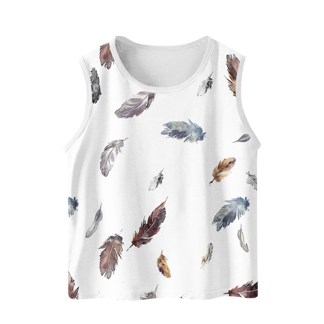 VEKDONE Tout-Petits Enfants Garçons et Mode Mignon Imprimé Doux Sans Manches Bas Camisole