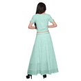thumbnail image 4 of Moomaya Printed Ethnic Wear Long Skirt And Cold Shoulder Crop Top Set For Girls, 4 of 6