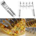 thumbnail image 1 of Yeacher Pizza Cutter 5 Wheels Adjustable Divider Pizza Paste Dough Bread Pies Round Cutter Stainless, 1 of 8