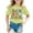 Green, variant on MIXUE Toddler Girls Tops & T-Shirts Summer Last Day Of School Letter Print Round Neck Short Sleeve Loose Fashion Pullover T Shirts Daily-Wear,Blue,3-4 Years