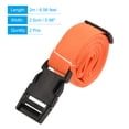 thumbnail image 2 of Unique Bargains Sangles de Bagage Réglables 2m avec Boucle à Dégagement Rapide, Orange 2 Pack, 2 of 5