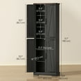 thumbnail image 3 of HOMCOM 72" Pantry Cabinet, Kitchen Storage Cabinet for Dining Room, Black, 3 of 10