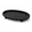 Black, variant on SHUBOZY Modern Oval Decorative Tray – Textured Matte Finish with Raised Legs, 10” x 6.5” x 1.5” Vanity Tray for Bathroom, Coffee Table, Jewelry & Candle Display(White)