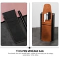 thumbnail image 5 of 2 Piezas estuche de cuero para pluma estilográfica manga de lápiz decorativa bolsa protectora para pluma estuche para bolígrafo antiguo titular de la pluma Bolsa de PU, 5 of 5