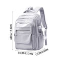 thumbnail image 2 of Boyscolos Preppy Laptop Backpacks for College Women Cute Kawaii Aesthetic Commute Bag Lightweight Y2K Retro Travel Daypack Light Gray One Size, 2 of 2