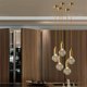 thumbnail image 4 of Candelabro de cristal, lámpara colgante de hierro y vidrio para dormitorio, 4 of 5