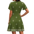 thumbnail image 5 of Summer V Neck Aline Dresses for Women 2026 Flowy Casual Flora Short Sleeve Dress Mini Sundress, 5 of 5