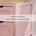thumbnail image 4 of Treocho 2 Drawers Nightstand Set of 2, 20'' Bedside Table, w/Hidden Handles, Wooden, Pink, 4 of 8