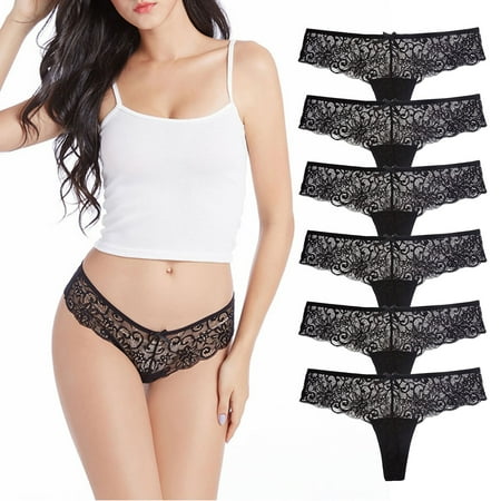 

Women s Underpants Underwear Nightgown Sleepwear Waist Low Panties Thongs Lace Flowers Female Comfy Home Trendy