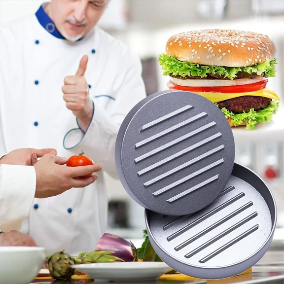 Hamburger Patty Maker Grill Press Large Round Burger Metal Mould Cooking Tools