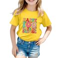 thumbnail image 4 of FhsagQ Mode Décontractée Imprimée pour Garçon et Fille, Col Rond, Manches Courtes, T-Shirt Ample, Printemps, 4T-5T, Taille 14-16, Jaune, 3-4 Ans, 4 of 4