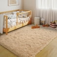 thumbnail image 3 of Janvonne Fluffy Area Rugs for Bedroom,4x6ft Soft Shaggy Bedside Rug, Indoor Floor Carpet for Kids, Dorms, Nursery Rooms, Home Decor Aesthetic,Camel, 3 of 8