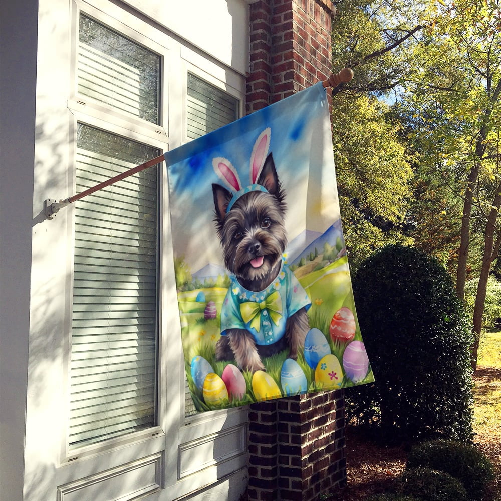 Cairn Terrier Easter Egg Hunt House Flag 28 in x 40 in