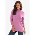 thumbnail image 2 of Roaman's Women's Plus Size Drop Needle Mockneck Lightweight Sweater Knit, 2 of 4
