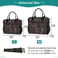 thumbnail image 4 of FORMRS Insulated Lunch Bag Unisex Large Capacity with Shoulder Strap, Dark Purple Floral Pattern, 4 of 6