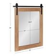thumbnail image 6 of Kate and Laurel Samuels Rustic Wood Framed Wall Mirror, 22 x 28, Rustic Brown and Dark Charcoal, Functional Farmhouse Mirror for Display, 6 of 8