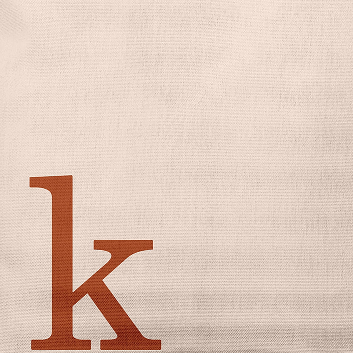 Simply Daisy 18" x 18" Modern Monogram Decorative Throw Pillow, Sienna