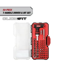 Hyper Tough 50-Piece T-Handle Driver and Bit Set in Click Fit™ Case