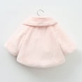 thumbnail image 4 of GYRATEDREAM Infant Toddler Girls Cozy Faux Fur Bolero Shrug Shawl Accessories Princess Cape Baby Warm Thicken Sweet Dress Coat for 0 Month-4 Years, 4 of 5