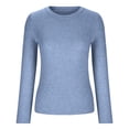 thumbnail image 4 of IROINID Chandail à Col Rond pour Femmes Couleur Unie Confortable Mi-Longueur Manches Longues Chandail d'Hiver Hauts, 4 of 8