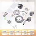thumbnail image 6 of Wowow Single Handle 8-Spray Patterns Tub and Shower Faucet 1.8 GPM with Handheld Shower in Brushed Nickel (Valve Included), 6 of 8