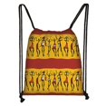 thumbnail image 1 of Mochila pequeña con cordón para niñas afro, bolsa de viaje con estampado de silueta de baile africano, para la playa, regalo para niños Fivean unisex, 1 of 2