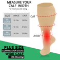 thumbnail image 2 of 3 Pairs Plus Size Copper Compression Socks for Women & Men Circulation 20-30 mmHg - Better Blood Flow, Swelling , Best Support for Medical, Running, Nursing, 2 of 7