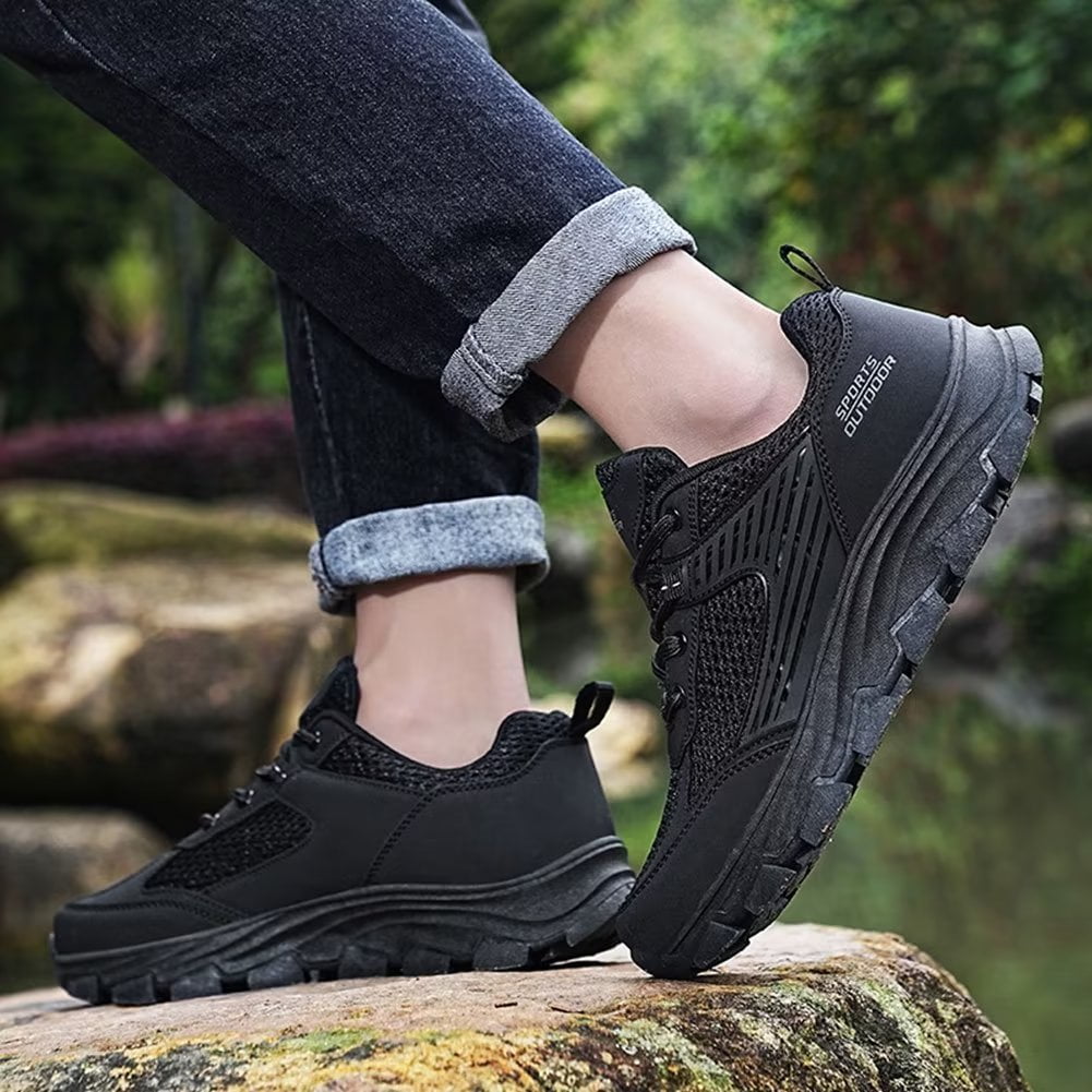 Mens Sneakers Leather Running Shoes Trainers Sneaker Casual Hiking Shoes
