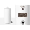 thumbnail image 2 of Hyoola 2 x 4 White Unscented European Made Pillar Candles, Dripless Paraffin Wax with Smokeless Cotton Wick, 24-Pack, 2 of 9